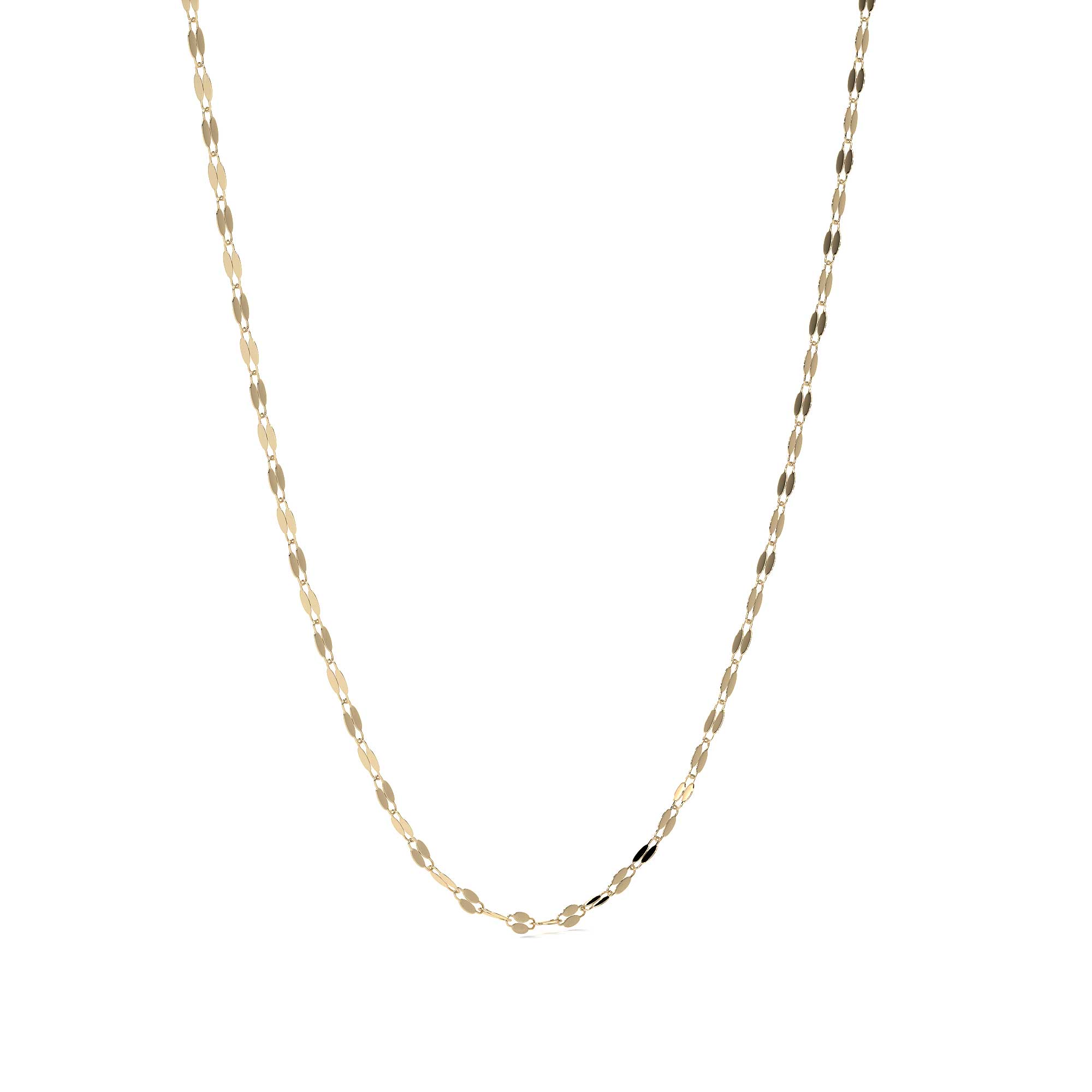 Cadena De Oro Italiano 14k, Estilo Grano De Café