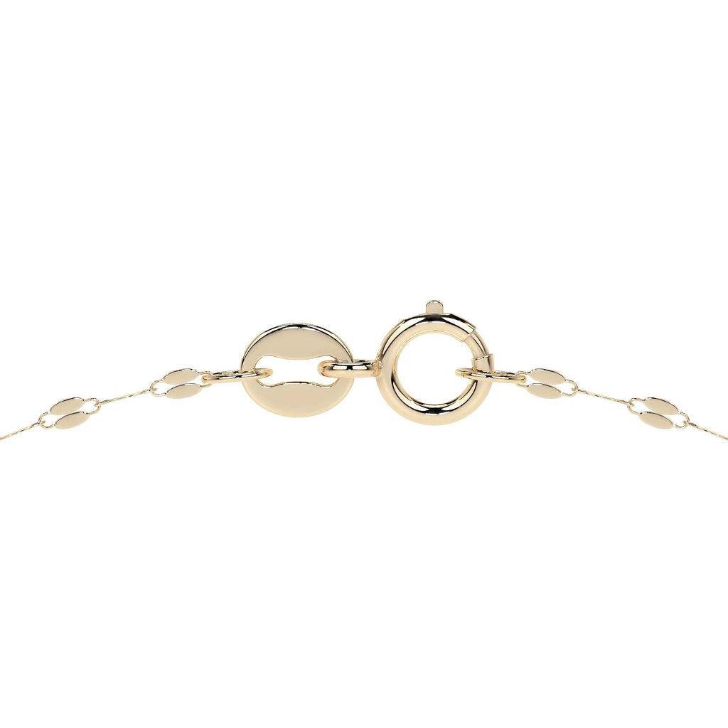 Cadena De Oro Italiano 14k, Estilo Grano De Café