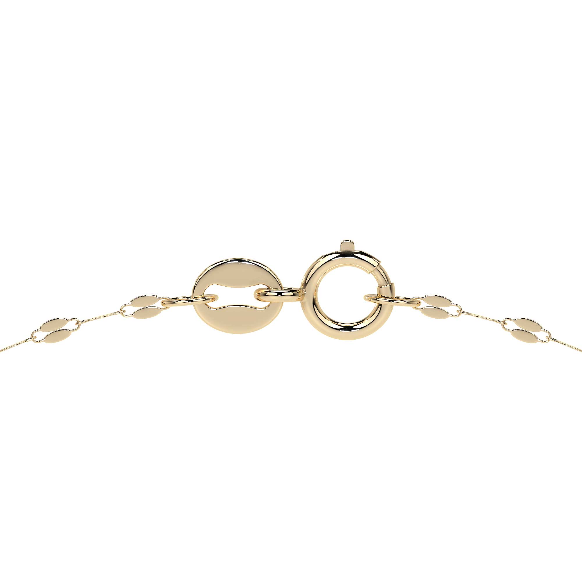 Cadena De Oro Italiano 14k, Estilo Grano De Café