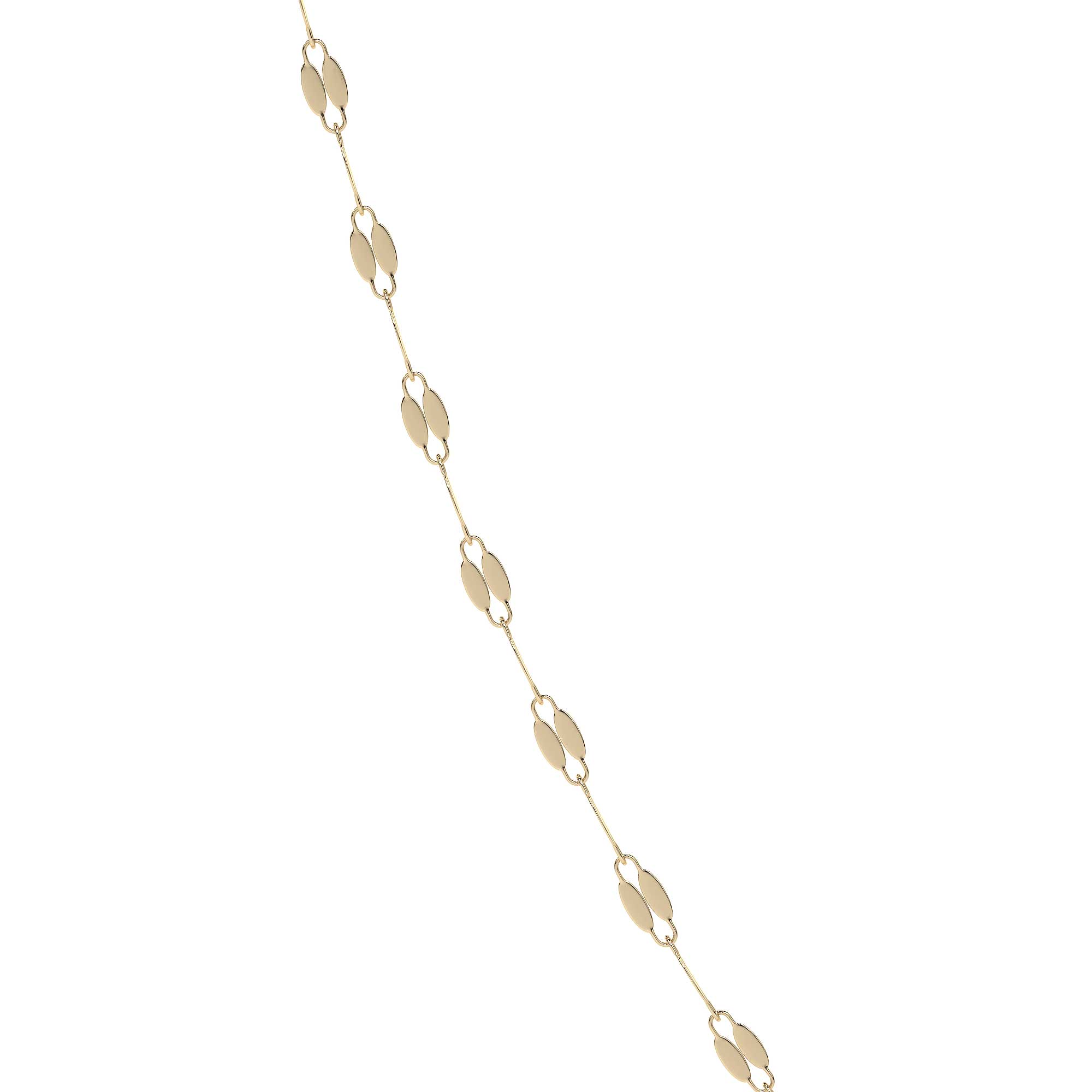 Cadena De Oro Italiano 14k, Estilo Grano De Café