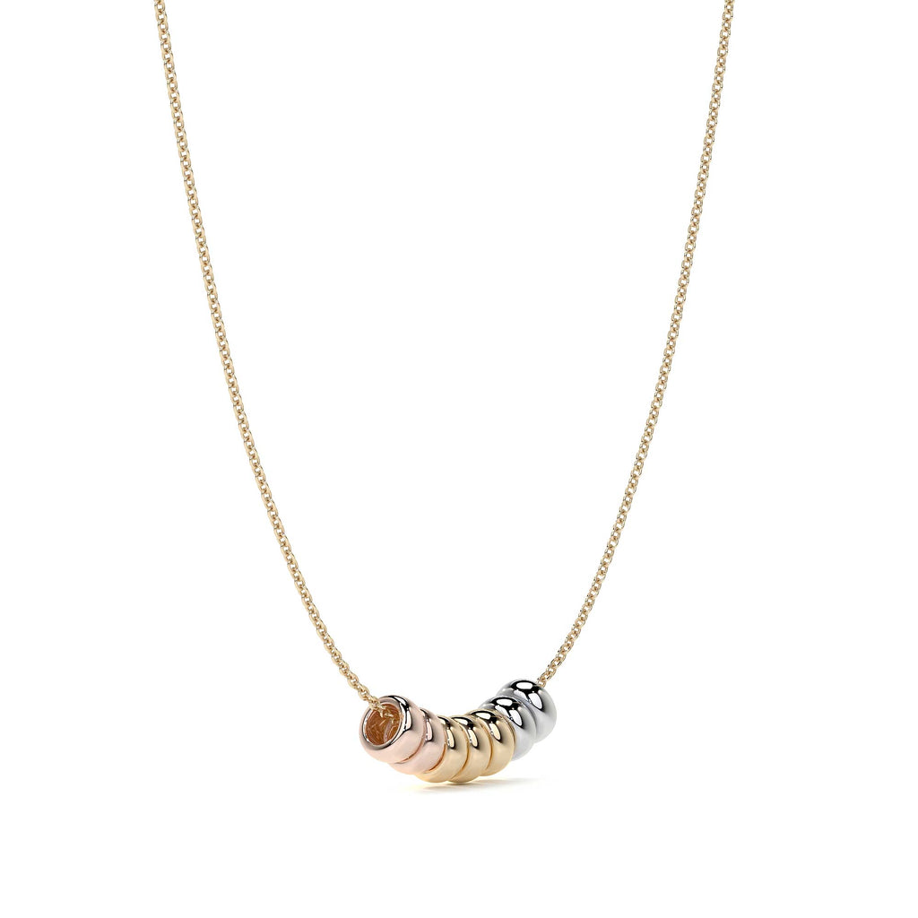 Cadena De Oro Mujer Italiana Gargantilla Semanario Aros Tricolor