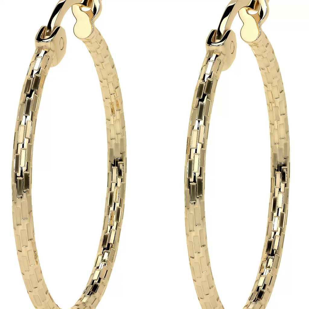 Arete Arracada Diamantada De Oro 10k Estilo Dominó