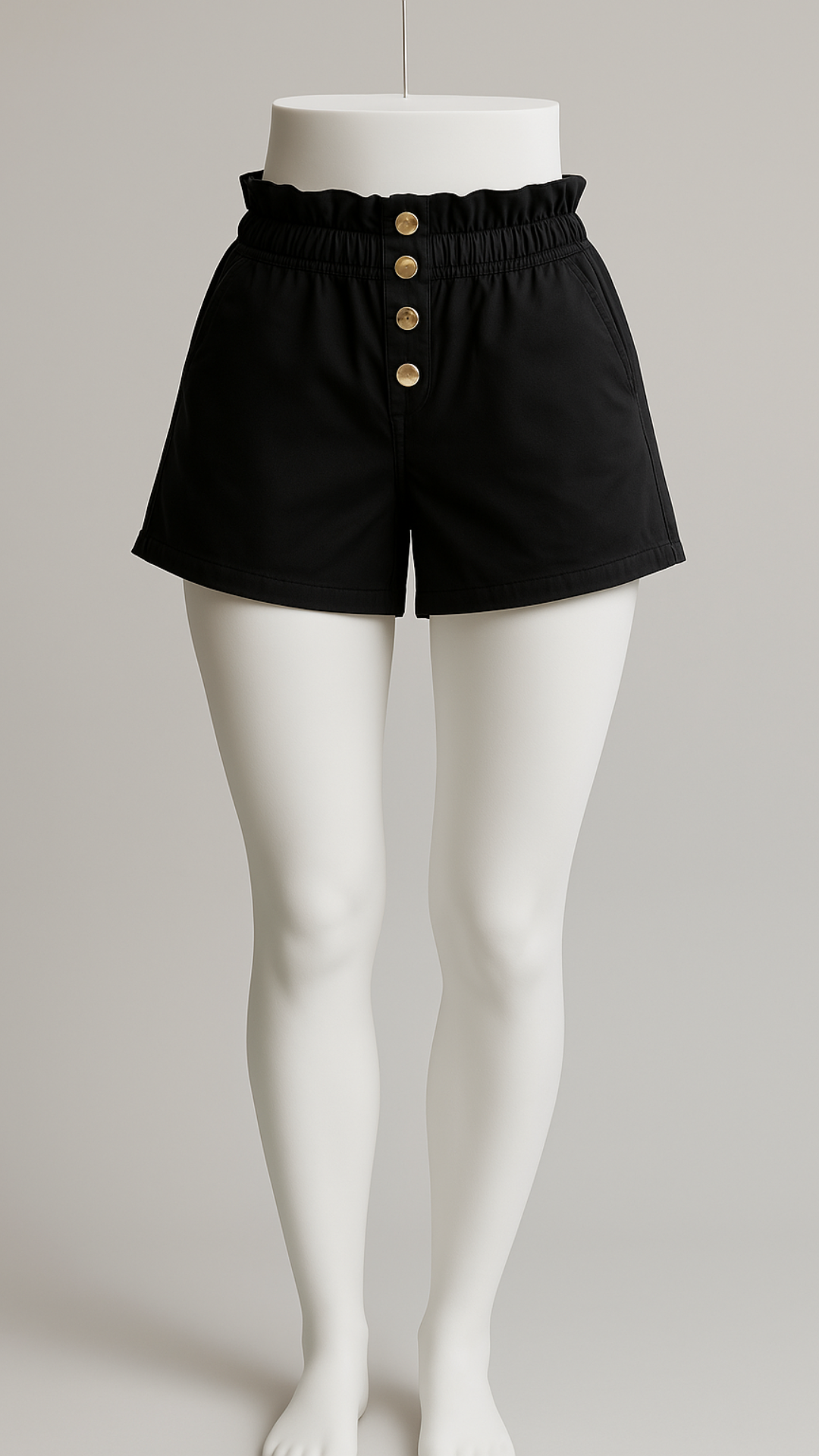 Short de Piel Ecologica Tipo Botones