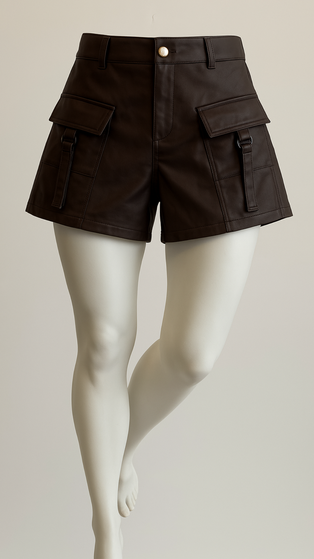 Short de Piel Ecologica Tipo Cargo