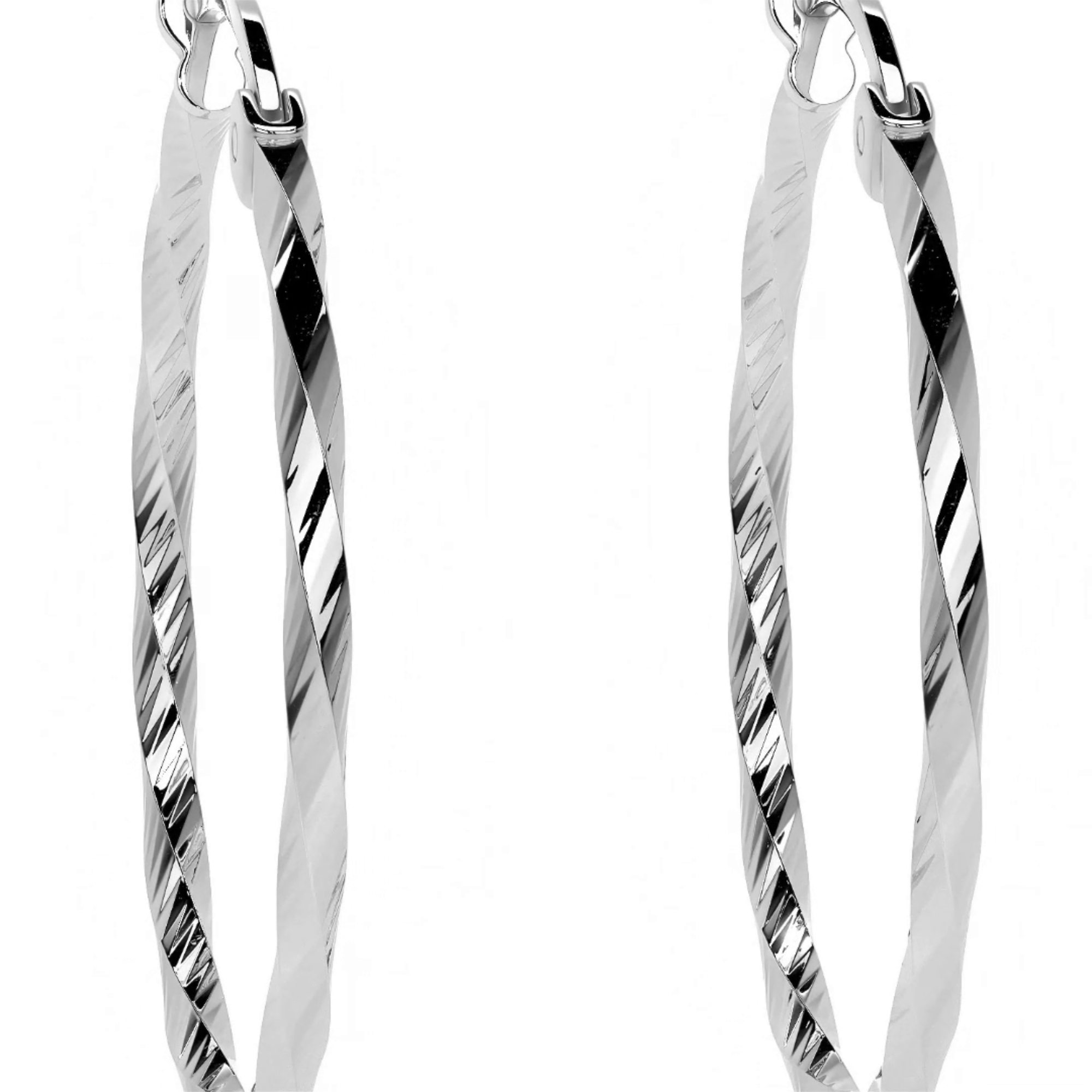 Arete De Plata 925 Para Mujer Con Diamantado Torsal