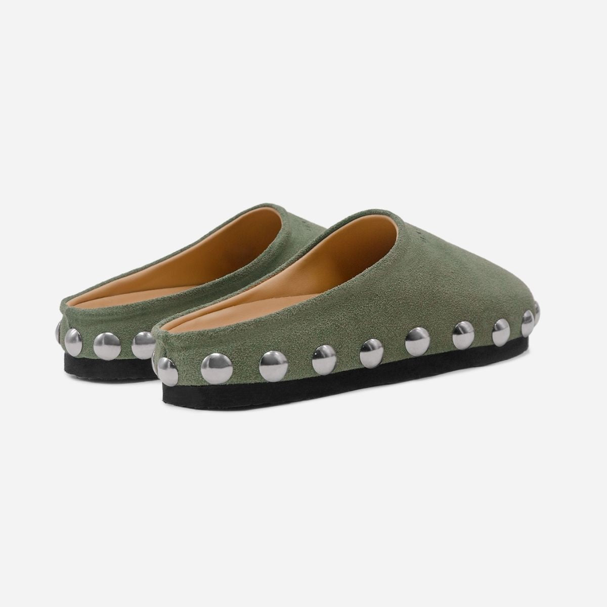 PENNY OLIVE GREEN CLOGS