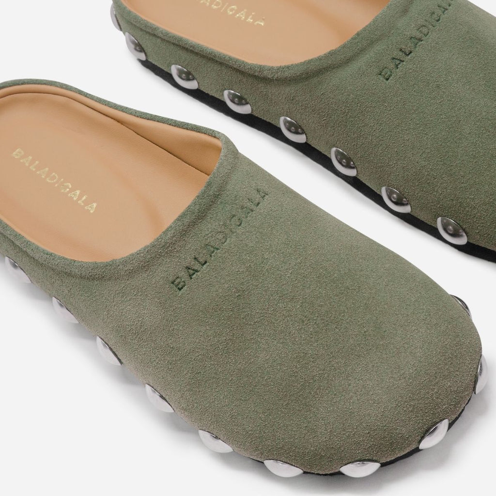 PENNY OLIVE GREEN CLOGS