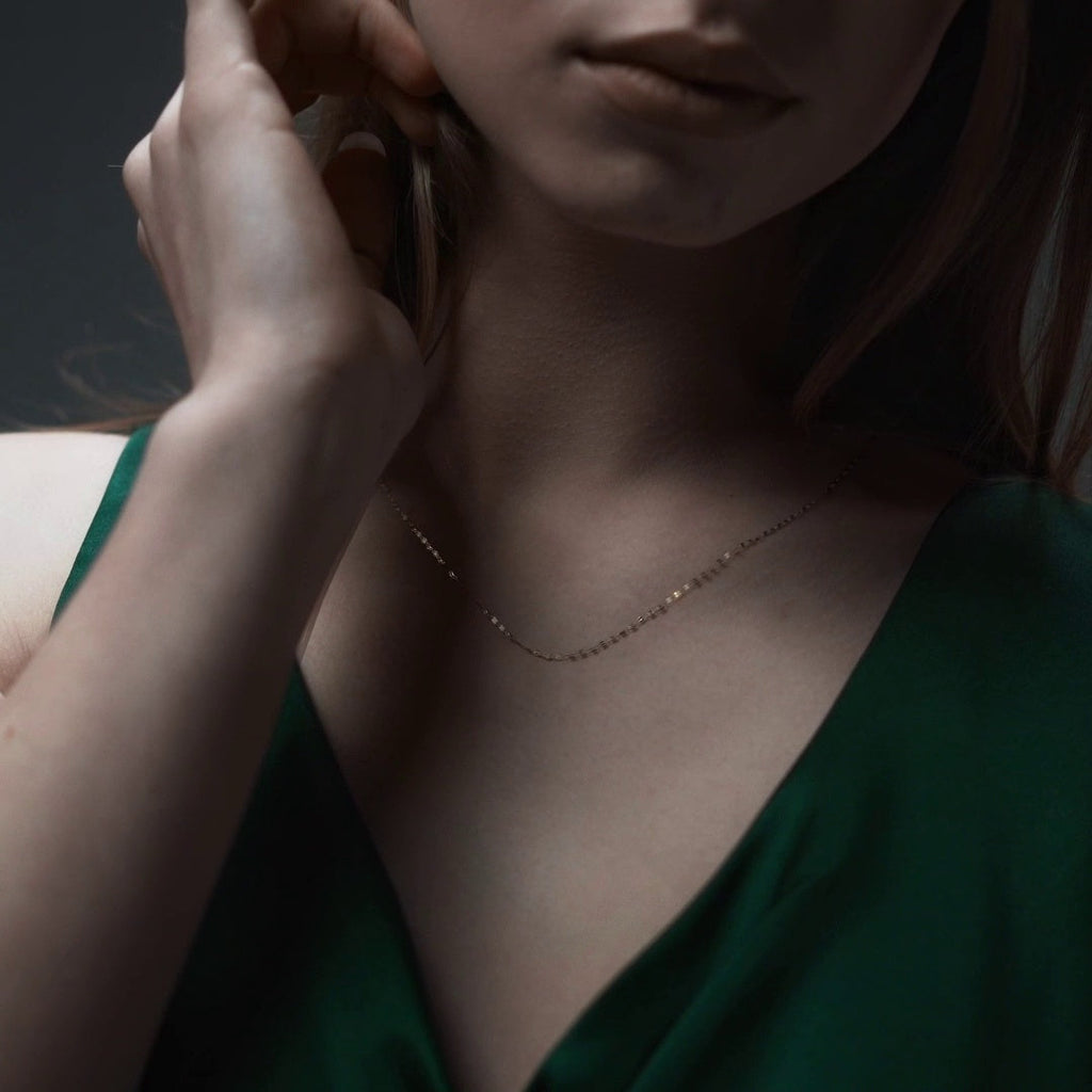 Cadena De Oro Italiano 10k, Estilo Grano De Café