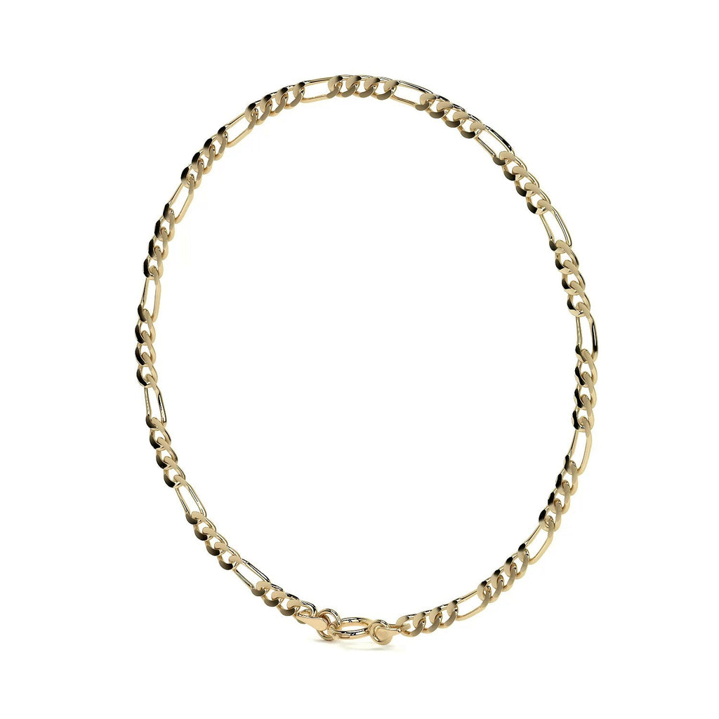 Pulsera Italiana Figaro Hueca De 10 Quilates 2.0mm