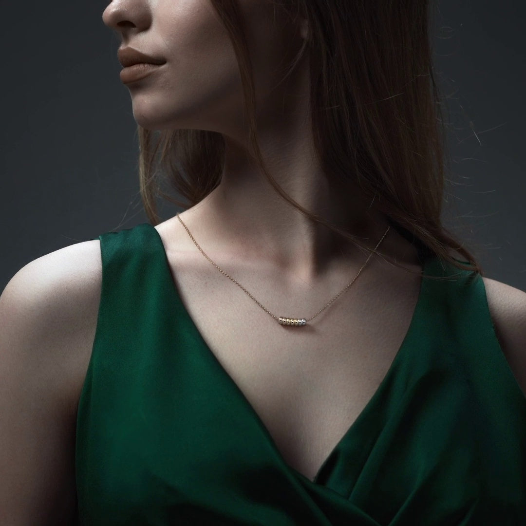 Cadena De Oro Mujer Italiana Gargantilla Semanario Aros Tricolor